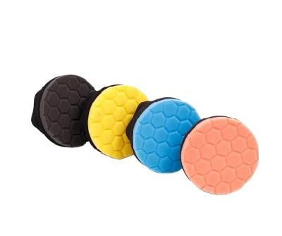 Custom Logo Tire Dressing Applicator Foam, Car Tire Sponge Applicator, Hexagon Car Sponge Pad