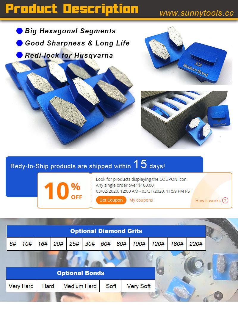 Hexagon Segment Diamond Tools for Concrete Floor