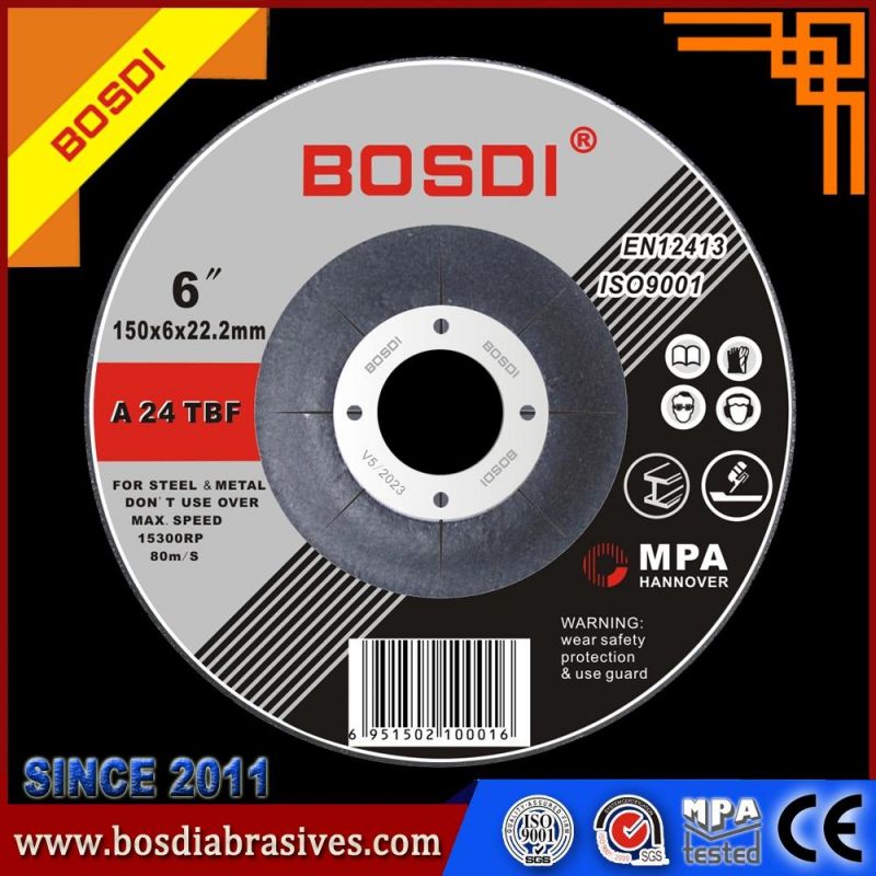 150mm Abrasive Grinding Wheel/Disk for Stainless Steel/Inox/Metal, Resin, Red/Green/Yellow