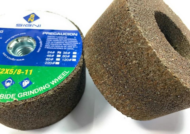 Green Silicon Carbide Grinding Stone for Granite Marble 4X2X5/8-11, 4X2xm14