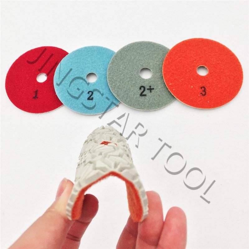 Flexible 3 Step Marble Diamond Stone Wet and Dry Polishing Pads