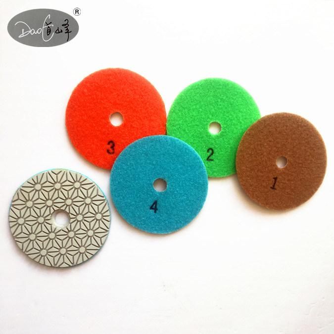 Doafeng 4inch 100mm 3 Step Polishing Pads for Quartz