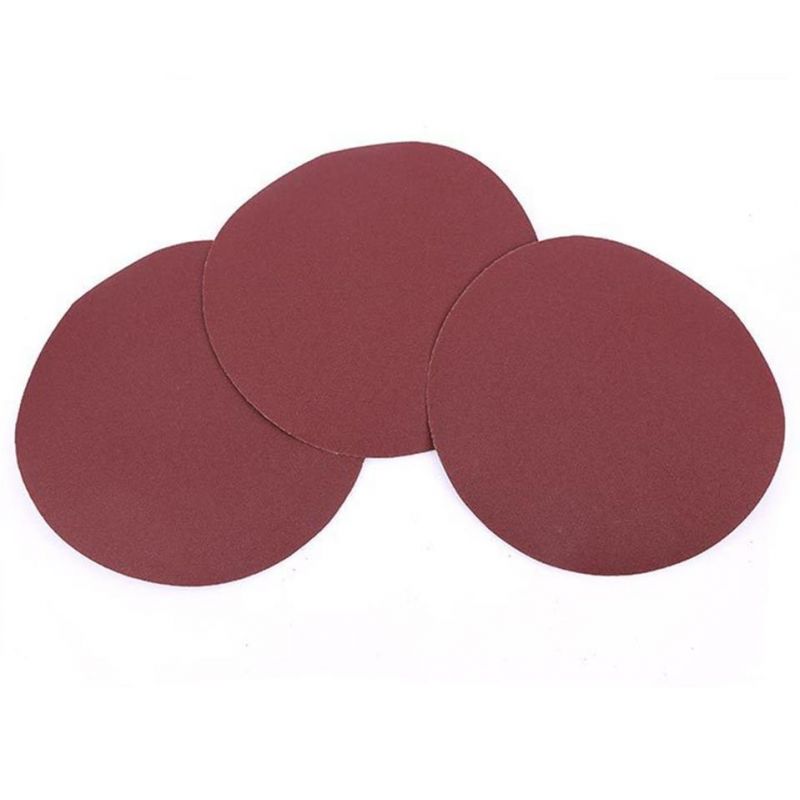 36 40 60 80 100 120 Grit Polishing Disc Abrasvie Sandpaper Disc Sanding Paper Hook and Loop Velcro Sanding Disc