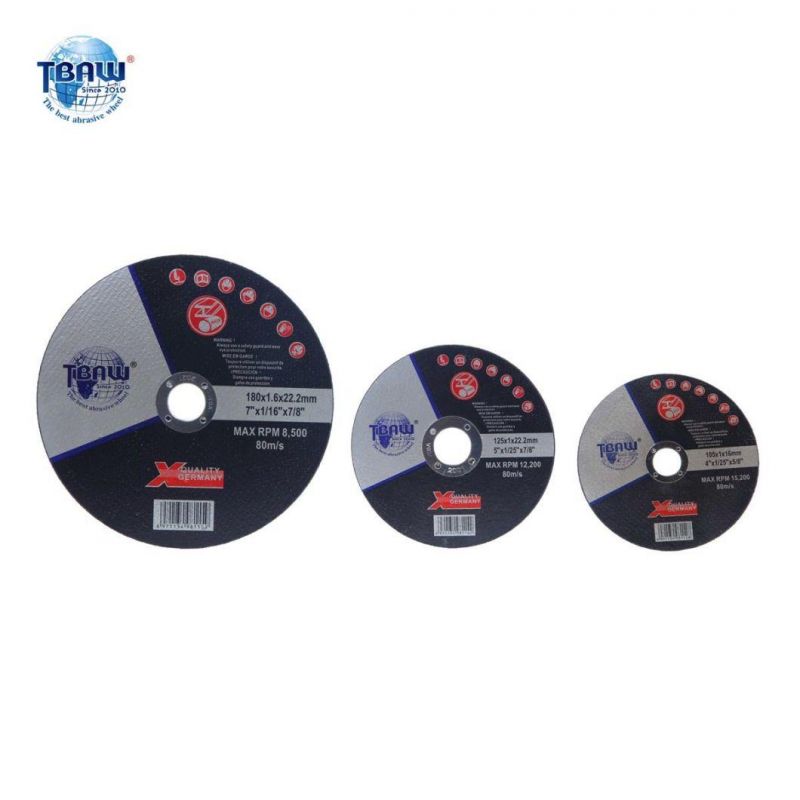 Chinese Factory OEM 7 Inchs 180X1.6X22mm Resin Bond Abrasive Cut off Wheel Disc for Metal, Stainless Steel Grinder