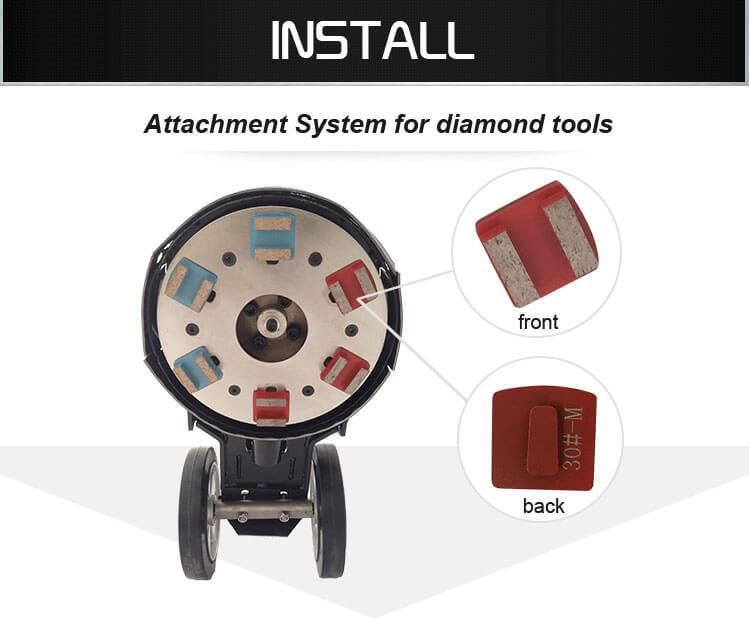 Diamond Blade PCB PCD 10 Inch 250mm Tools Water Price Angle 7" Hand 8" Grinding Head Heavy Duty Corner Edger Redi Lock Concrete Floor Edge Grinder Machine
