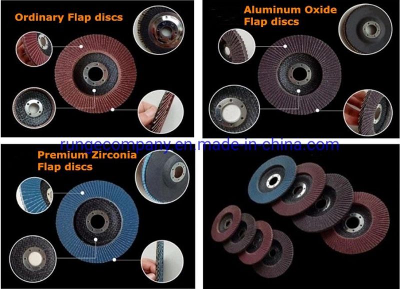 Power Rotary Tool Grinding Wheel Aluminum Oxide 4.5" Abrasive Flap Discs Sanding Discs for Stainless Steel Metal Wood Polishing