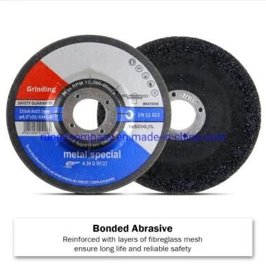 Fast Cut Aluminium Oxide Abrasive Type 27 Grinding Disc Wheel for Electric Power Tools Accessories Cutting &amp; Grinding Metal, Construction Steel