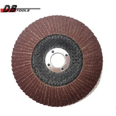 100mm Aluminum Oxide 100mm Flap Disc for Metal Ss 90mm Backing 4&quot;