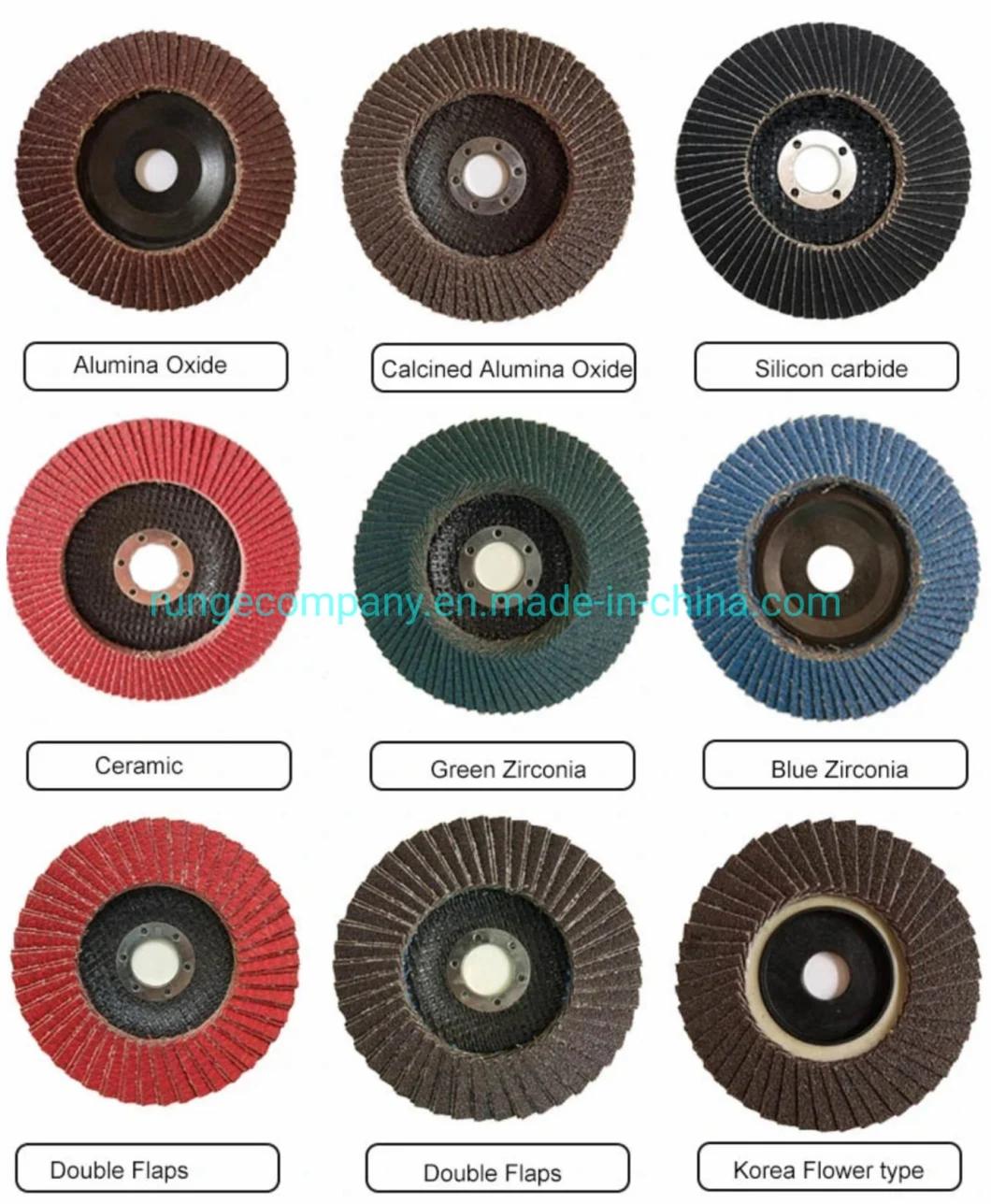 Power Electric Tools Accessories Aluminum Oxide Flap Grinding Wheels Angle Grinder Discs 4 Inch 80 Grit for Metals