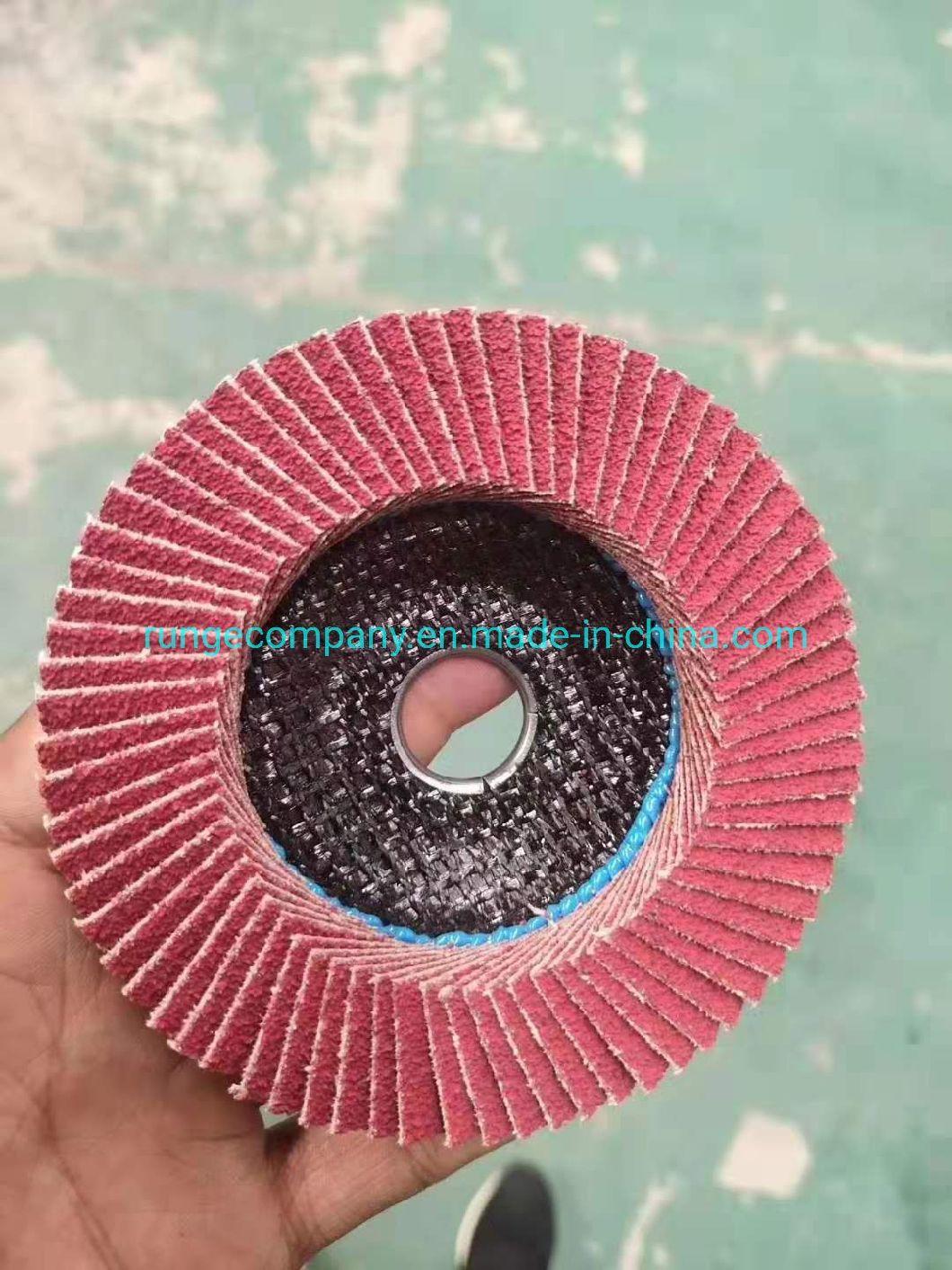 Power Electric Tools Accessories 4.5" Inch Coated Abrasive Polishing Wheel Calcined Flap Disc for Stainless, Inox, Metals