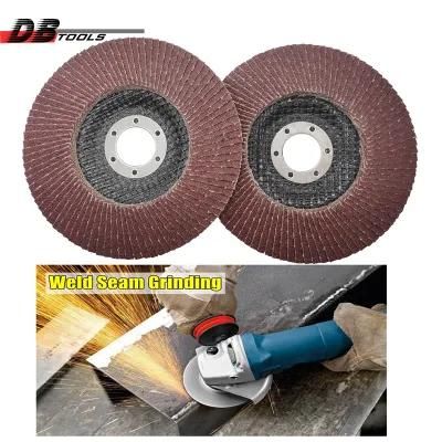4 1/2 Inch 115mm Flap Disc Grinding Wheel Hand Tools Aluminum Oxide #27 #29 for Angle Grinder Industrial Grade