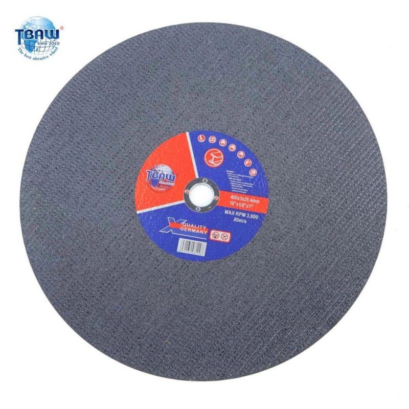 Cutting 400X3X25.4mm Wheel Cutting Wheel for Metal 16" Cutting Disc 400X3X25.4mm Cutting Wheel for Metal MPa/ISO 9001 Big Size Abrasive Disk