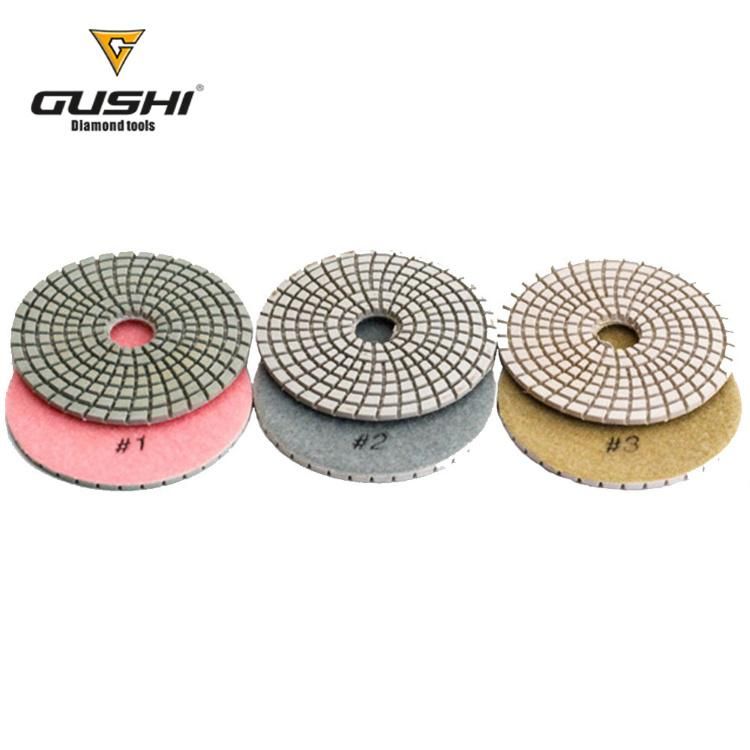 Wet Used Diamond 3-Step Polishing Pad