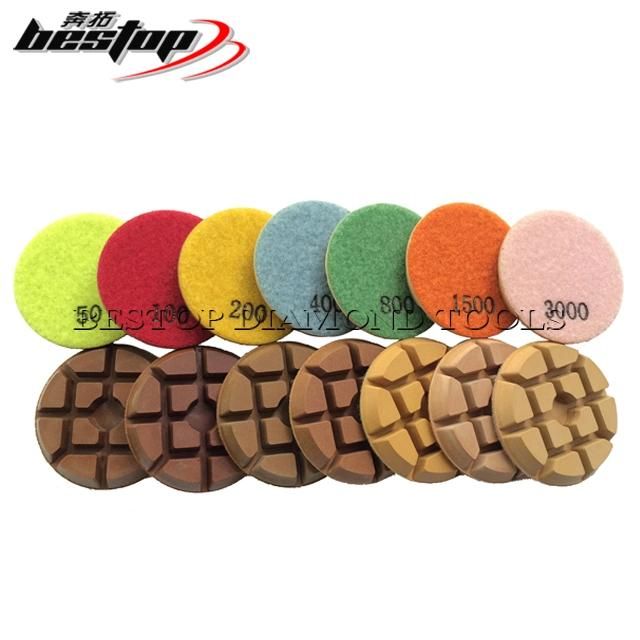 3 Inch Resin Bond Diamond Abrasive Concrete Floor Polishing Pads