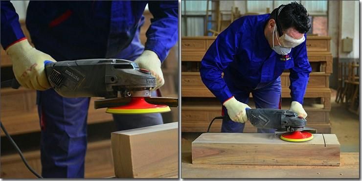 Match Power Tools Polishing Raw Wood, Remove Paint Velcro Disc