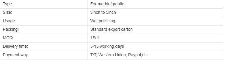 4" 100mm Marble Floor Polishing Pads for Wet Use Flexible Polishing Pad