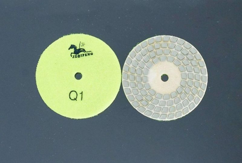 Qifeng 3 Inch Stone Granite Marble Dry Flexible Diamond Polishing Pads