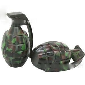 3 Layer Grenade Shape Herb Tobacco Grinder Jungle Camouflage Metal