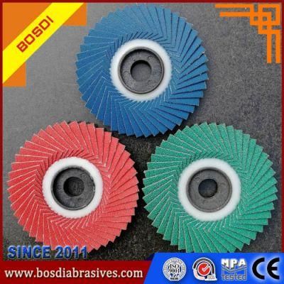 Polishing Pad Abrasive Flap Disc, Flexible Flap Wheel with Flower Shape, Irregular Metal Surface, Steel, Copper, Aluminum, Factory Directly Supplier
