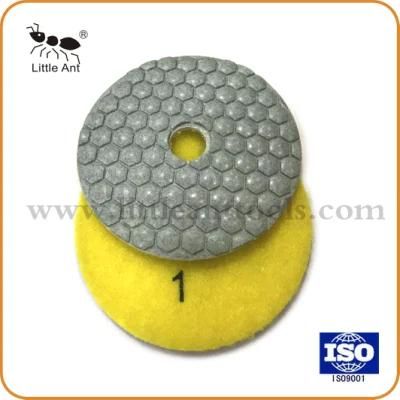 100mm Pressed Diamond Dry Polishing Pad for Counter-Top and Concrete