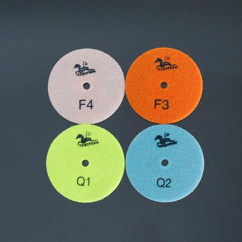 Qifeng 3 Inch Stone Granite Marble Dry Flexible Diamond Polishing Pads