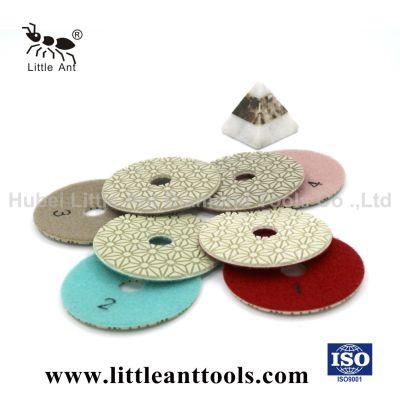 Premium Grade Stone 4&prime;&prime; 3 Steps Diamond Dry Polishing Pad