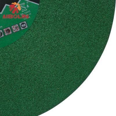 Green Color Abrasive Resin Filter Durable Manufacture 14 Inch Cutting Metal Wheel with Certificate En12413