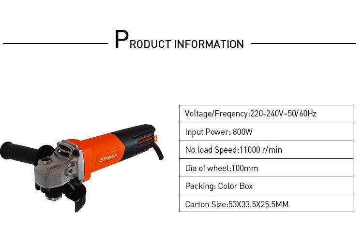 Professional Hot Sale 800W 100mm 4 Inch Factory Price Angle Grinder