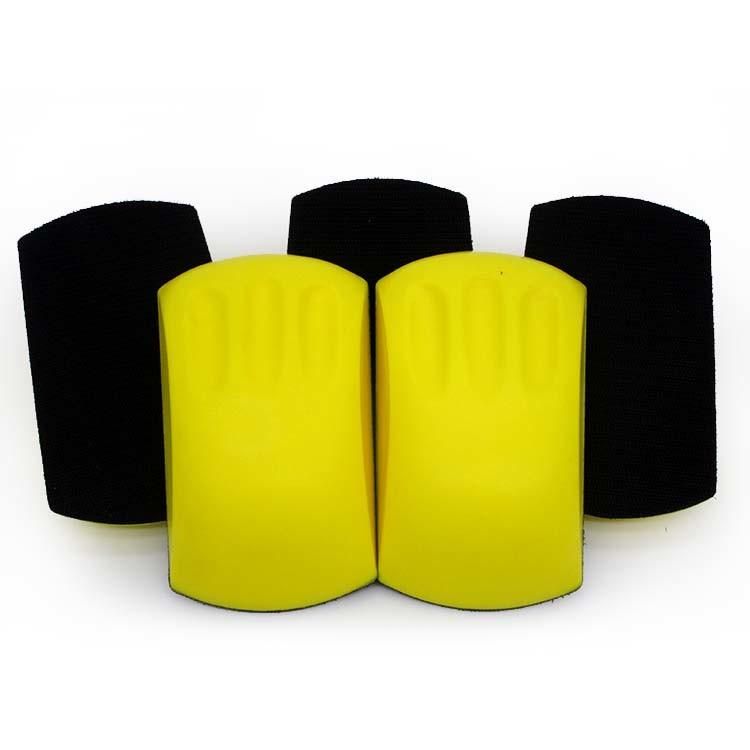 6" 150mm Yellow Foam Sanding Block Hand Pad for Hook and Loop Disc