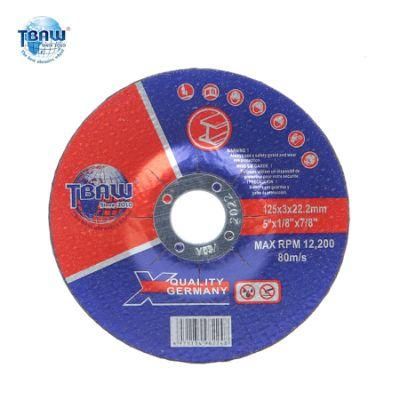 Depressed Center Cutting Wheel Abrasive Cut off Disc 125*3.0*22mm