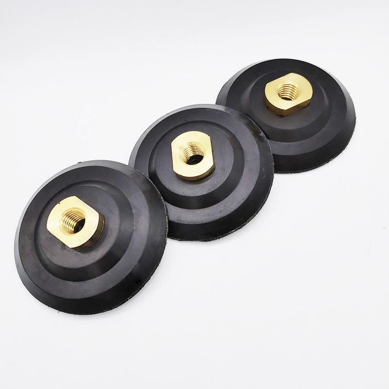 Flexible 4 Inch Backing Diamond Polishing Pads for Stone Marble Floor Granite Holder Base Soft Rubber Backer Pad