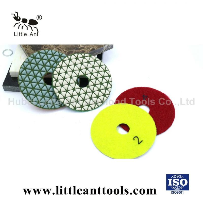 4" 100 mm Flexible Dry Polishing Pad Resin Polishing Pad for Granite