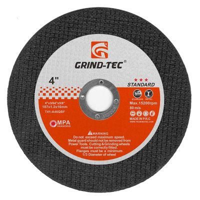 4&quot; 107X1.2X16mm Power Tools Accessories Abrasives Disc Metal Cut off Wheels