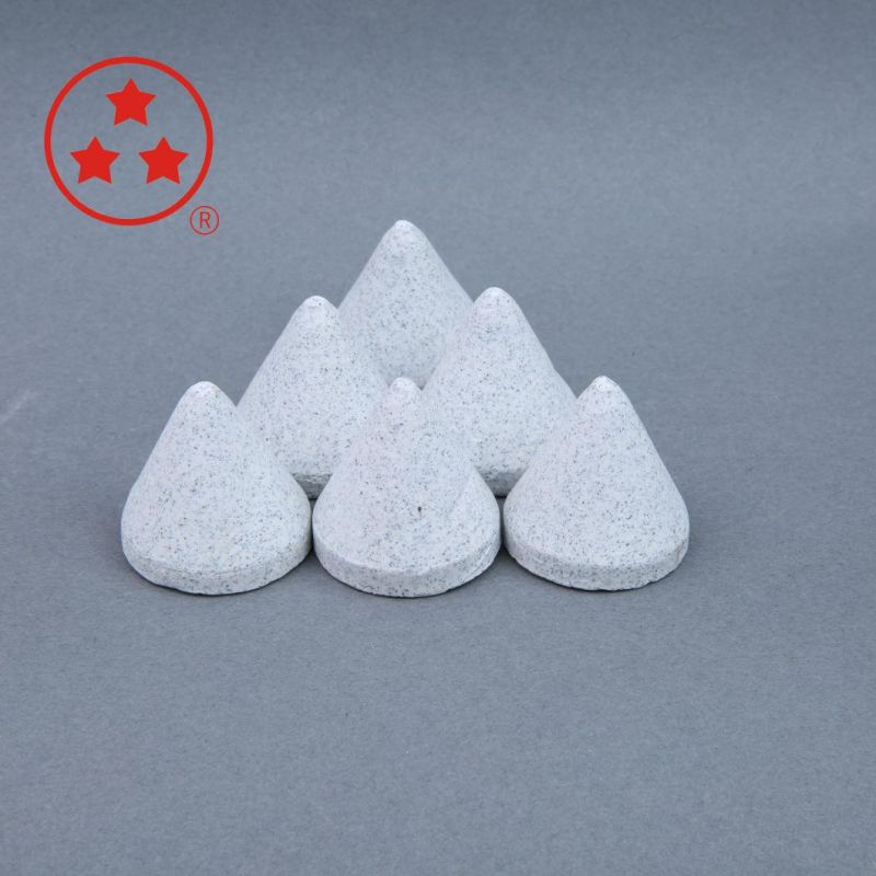 Huzhou Xingxingcone Shape Abrisive Stone Tumbling Media Mass Finishing Stone Aluminum Oxide Meida Ceramic Media