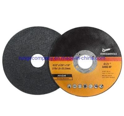 Resin-Bonded Aluminium Oxide Cutting Discs Wheel, 115mm for Electric Power Tools Ferrous and Non-Ferrous Metals