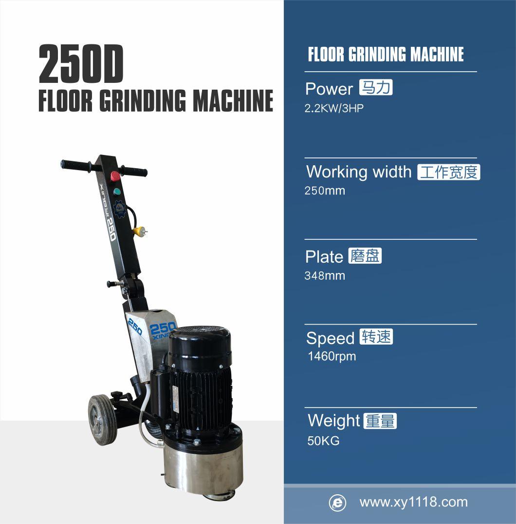 Long-Life 250mm Concrete Grinder Polisher with Vacuum Cleaner