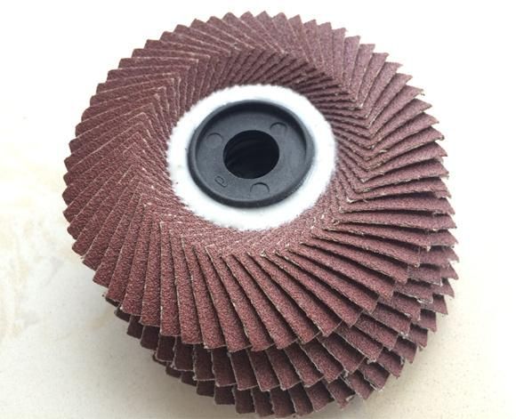 High Quality Wear-Resisting 100mm Aluminium Oxide Radial Flap Disc for Grinding Stainless Steel and Metal