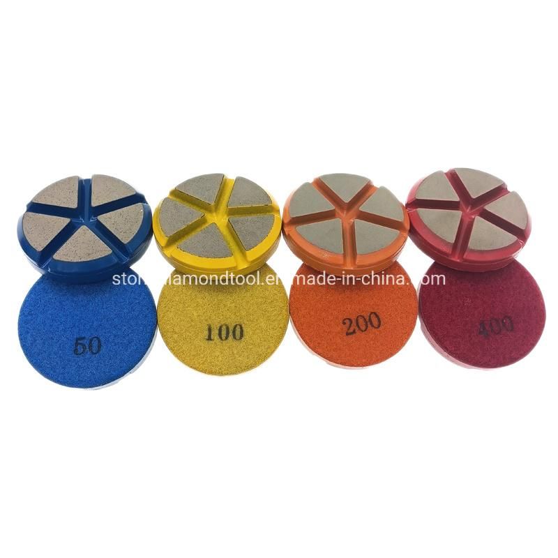 3" 76mm 3 Dots Transitional Concrete Polishing Ceramic Bond Pads