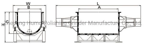 Sandstone Stone Ageing and Finishing Kromas Vibratory Trough Tub Machine