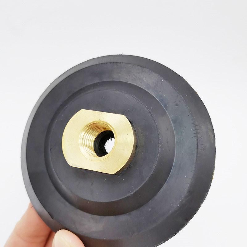 Durable Abrasive Flexible Polishing Pad 4 Inch 100mm Rubber Backer Pad M10 M14 M16 5/8-11 Connector