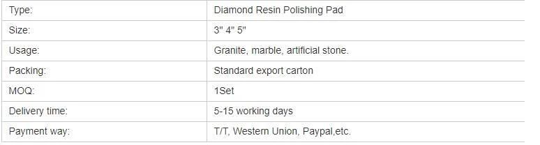 Diamond Wet Polishing Pads Diamond Abrasive Pad