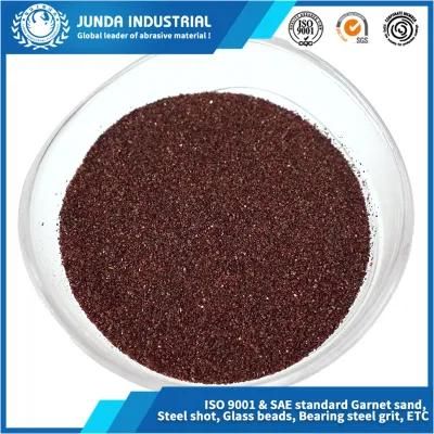 Low Consumption Can Replace Glass Beads Good Finish Red Grain 30-60# Garnet Sand for Blasting Oil and Gas