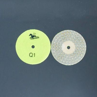 Qifeng 4&prime; &prime; Four-Step Abrasive Tools Dry Polishing Pads for Marble