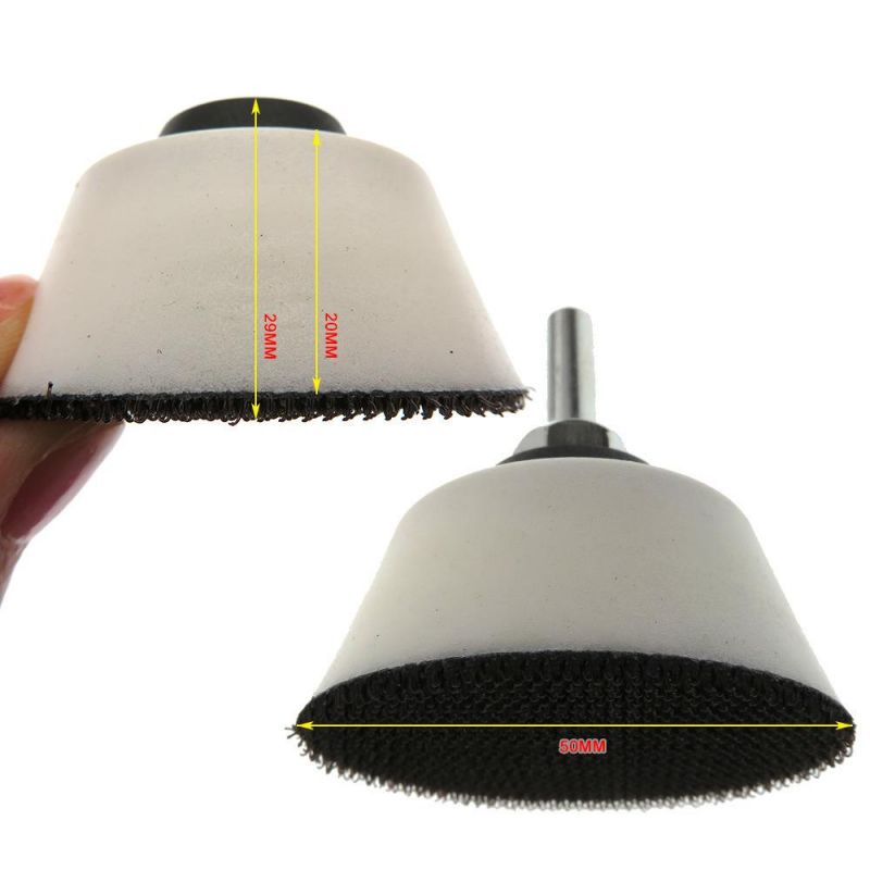 2 Inch 50mm Drill Pad Sanding Pad Hook and Loop Come with 6mm Shank Power Tools Accessories