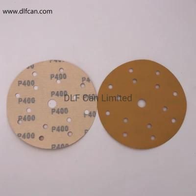 6 Inch and 15 Holes Gold Sanding Disc P400