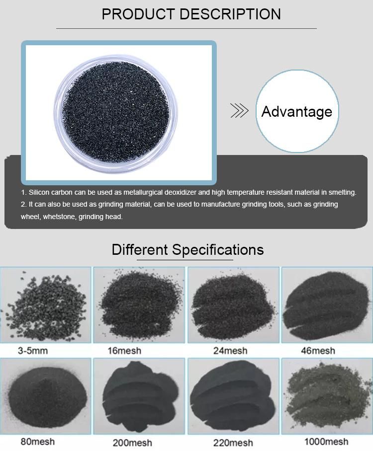 Anyang Factory High Heat Resistant Refractory Black Green Sic Powder 80 Silicon Carbide