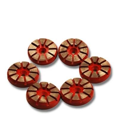 3 Inch D80mm Ten Segments Diamond Grinding Wheel with Single Pin Diamond Polishing Disc for Concrete and Terrazzo Floor