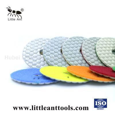 4&quot;/100mm Hexagon Diamond Pressed Dry Polishing Pad Diamond Tool for Stone