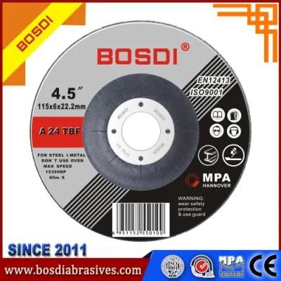 Depressed Center Grinding Wheel for Metal 115X6X22.2mm Grinding Disc