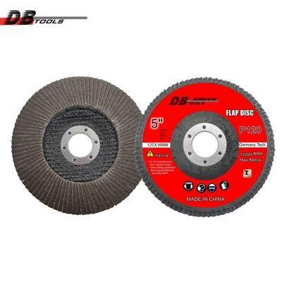 5&quot; 125mm Abrasive Sanding Disc Flap Disc Heated Alumina for Wood Metal Stainless Steel P120 T27 Flat Assorted
